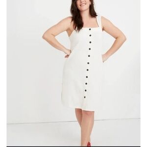 Madewell Textured & Thread dress size small super cute in oatmeal/white color